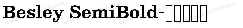 Besley SemiBold字体转换